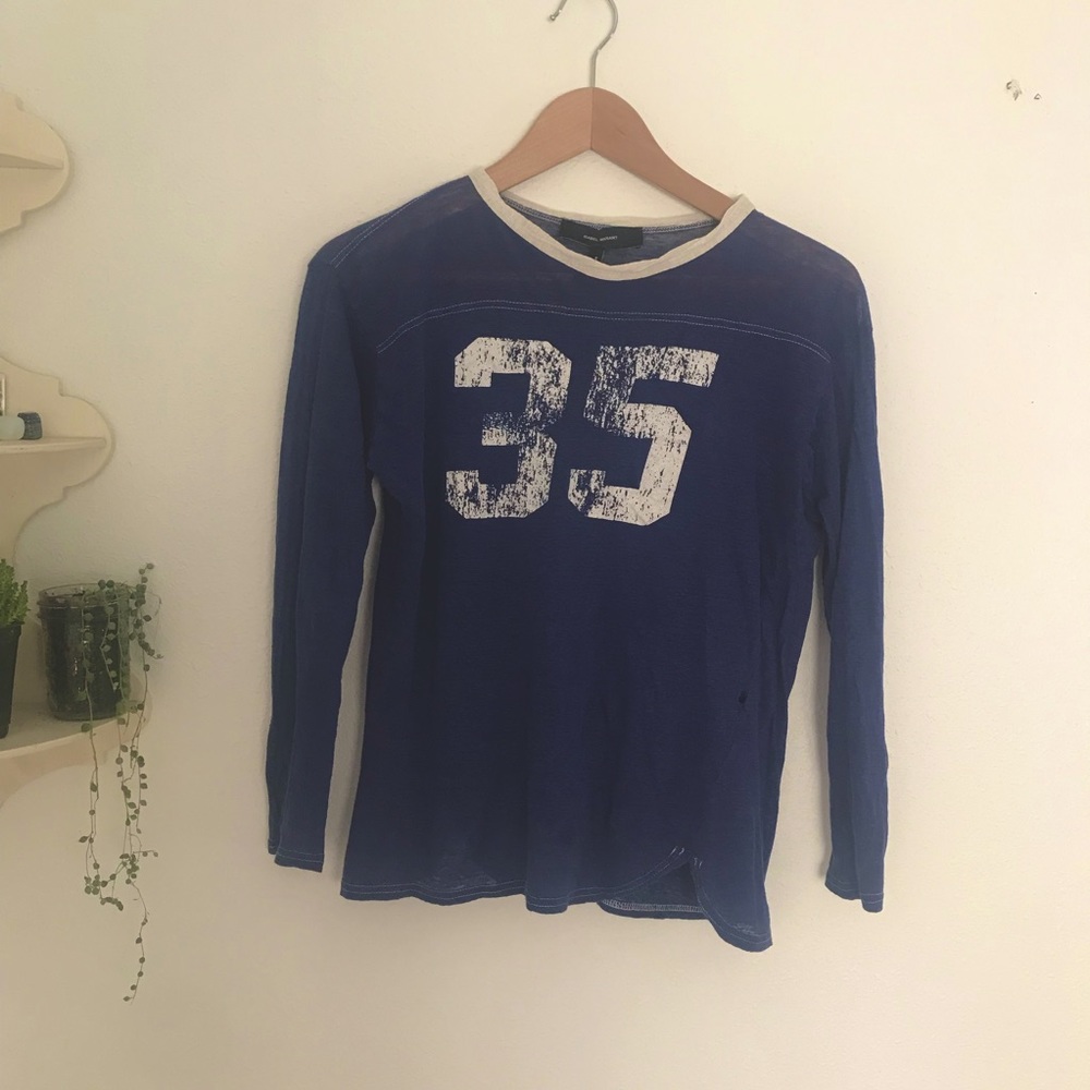 Isabel Marant linen jersey baseball tee